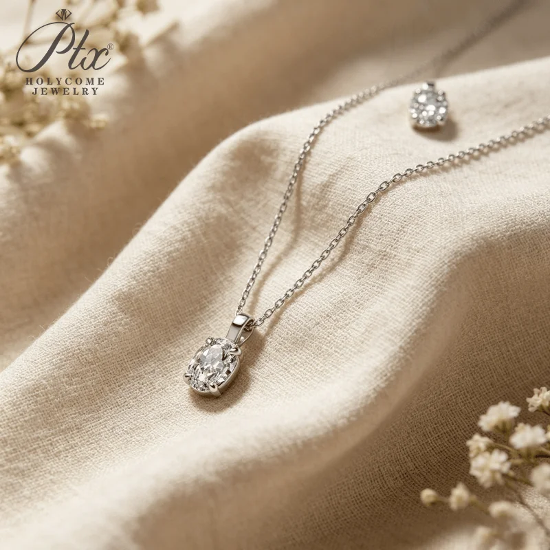 

Oval Cut Moissanite Necklace 1ct 1.5ct 2ct 3ct D Color VVS1 925 Sterling Silver Factory Direct Solitaire Jewelry Hypoallergenic