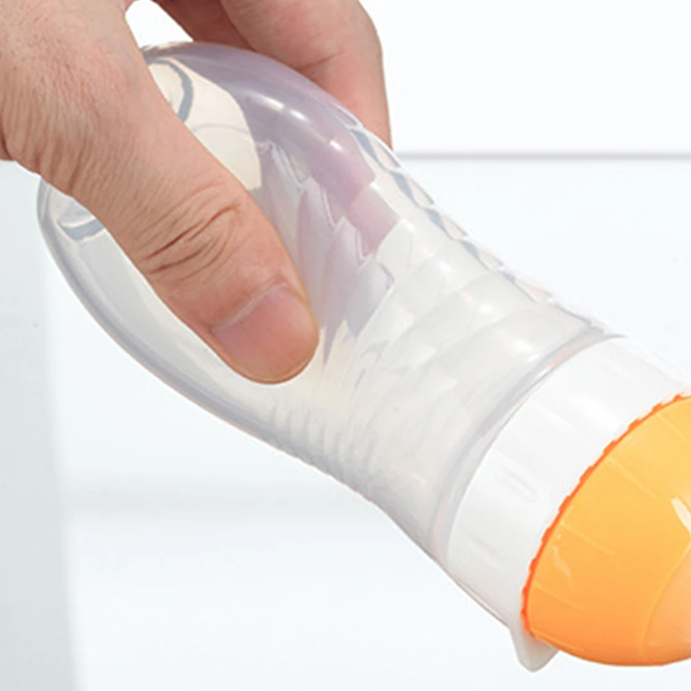 

Baby Food Feeder Silicone Soft Material Travel Use Feeding Bottle Spoon Bottle Rice Paste Baby Feeding Container Food Dispenser
