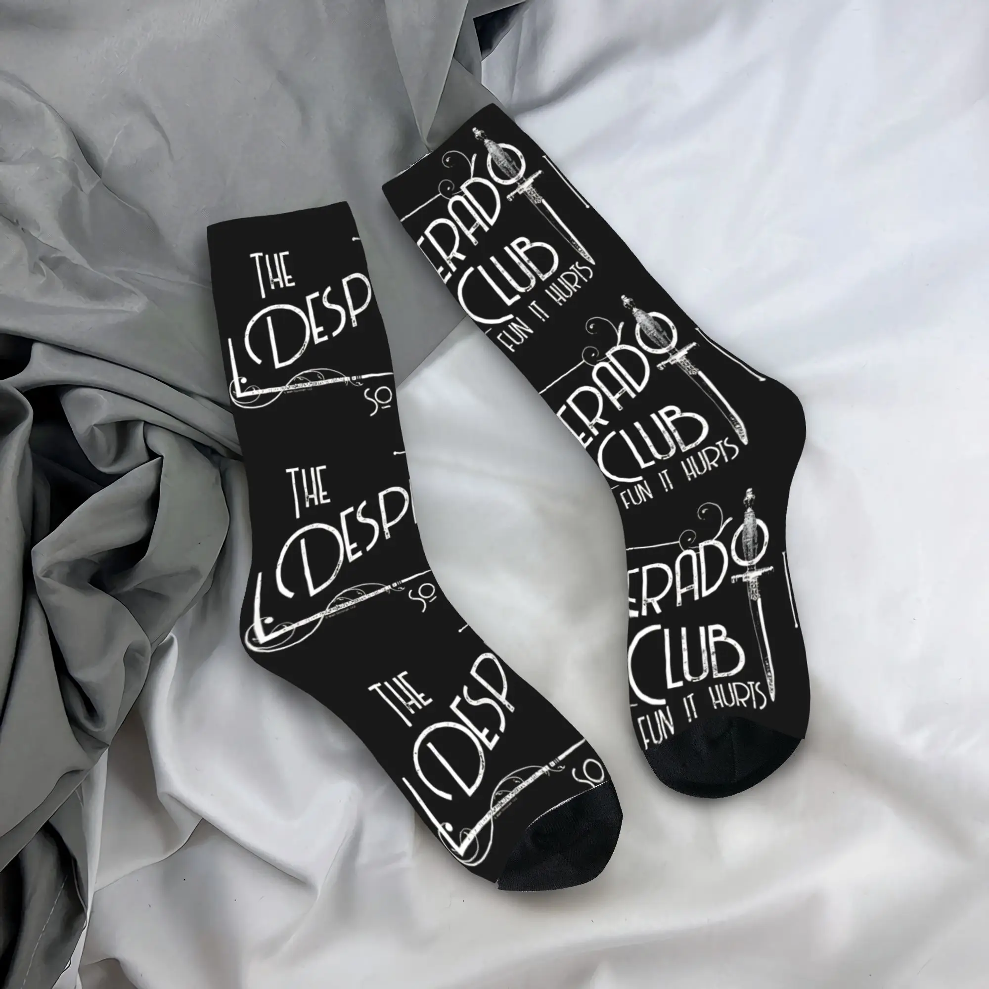 New Male Men Socks Crazy The Desperado Club Dungeon Crawler Carl Sock Polyester Graphic Women Socks Spring Summer Autumn Winter