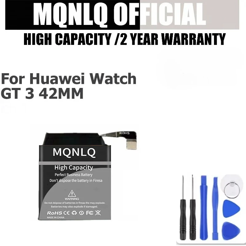 292mAh High Capacity HB522025EFW Battery For Huawei Watch GT 3 42MM Watch GT3 Smart Watch Rechargeable Bateria