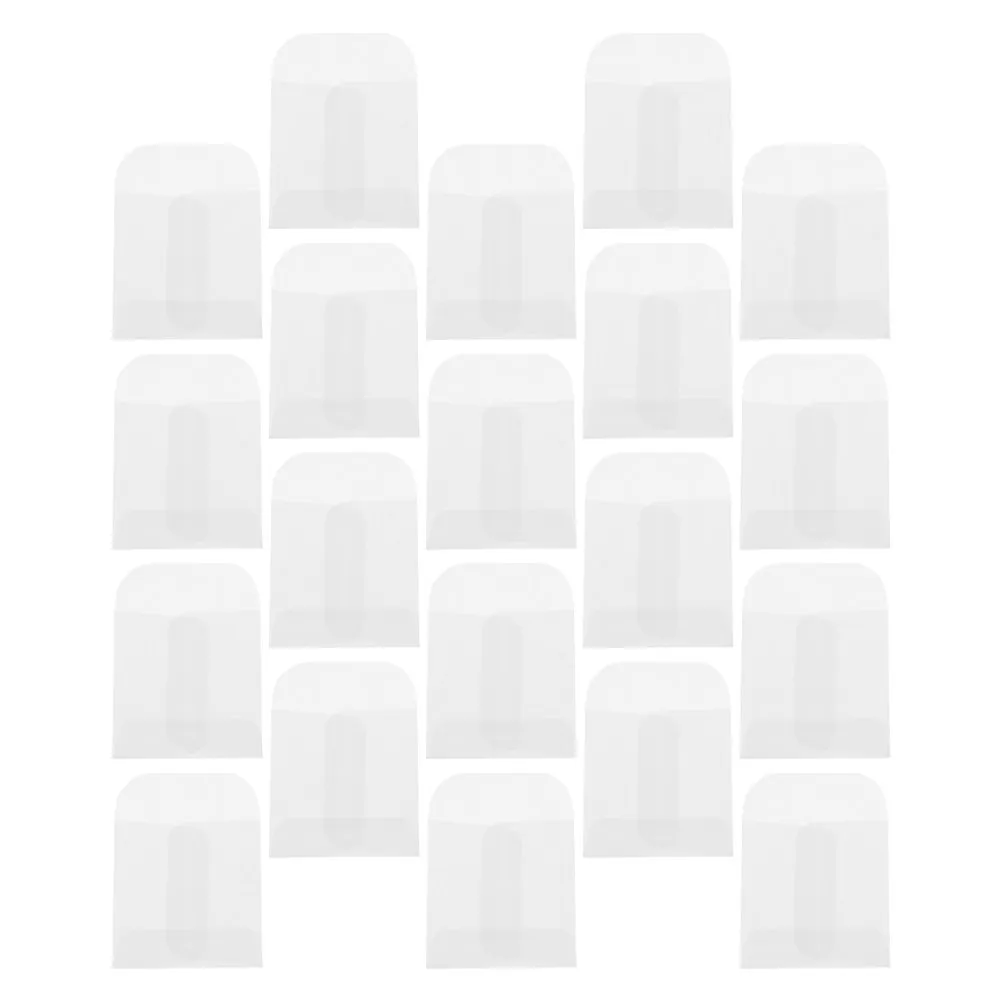 

60 шт. прозрачных полупрозрачных бумажных конвертов-пакетов для хранения монет, марок, билетов, коллекционирования, 5x5 см, мешочки для украшений