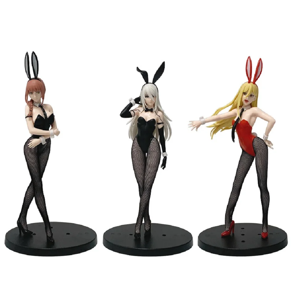 22cm Chainsaw Man Anime Figure Denji Action Figure Makima/Power/A2 Bunny Girl Series Figurine PVC Collectible Model Toys Gifts view 3