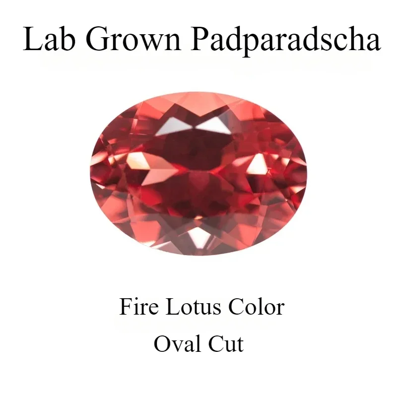 

Lab Grown Padparadscha Oval Cut Fire Lotus Color Charm Gemstone For Diy Jewelry Making Necklace Rings Selectable AGL Certificate