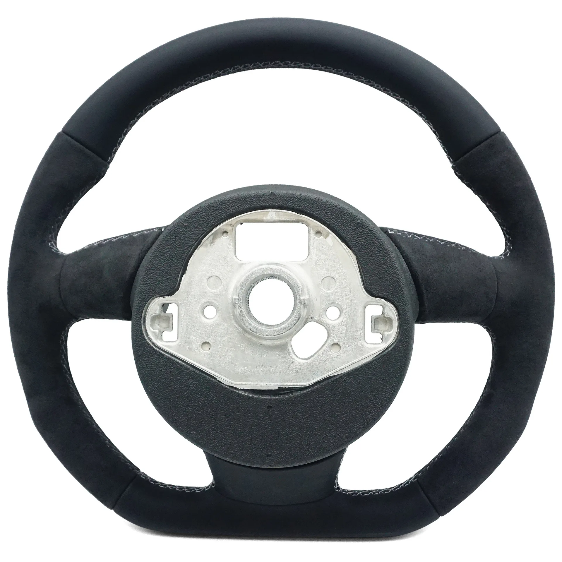 Suitable for Audi A4B8SLINE standard half-turned gray line no button no paddle sports flat bottom steering wheel