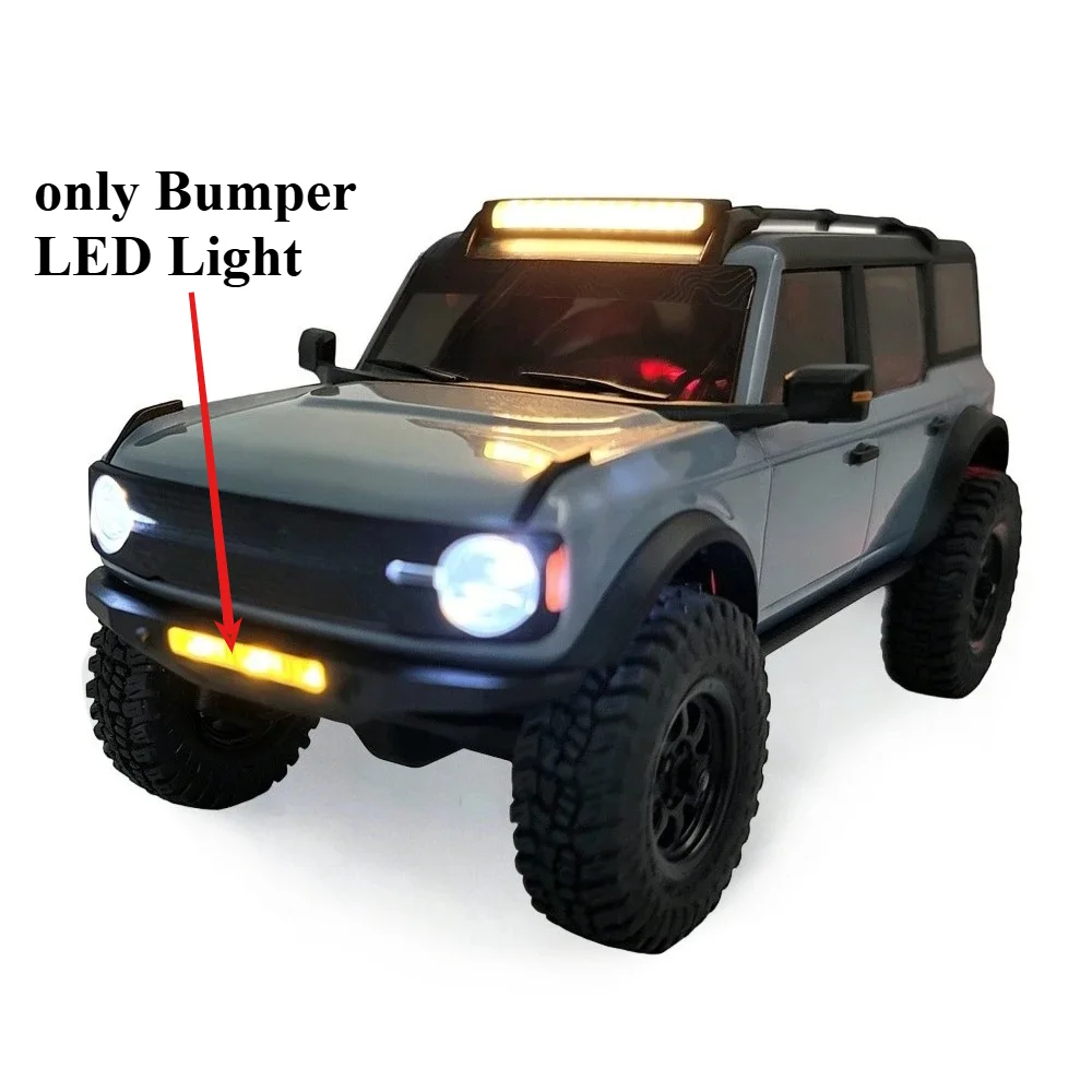 RC Crawler Bumper LED Light 1/30 Scale for Axial SCX30 Bronco customizable size Hobby Upgrade Replacement Accessory