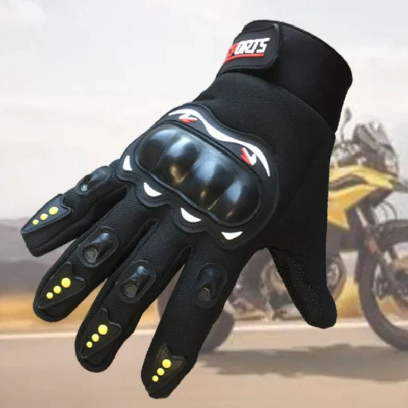 Gants de moto respirants à doigts fermés pour hommes, gants de course pour sports de plein air, gants d'équitation Crossbike