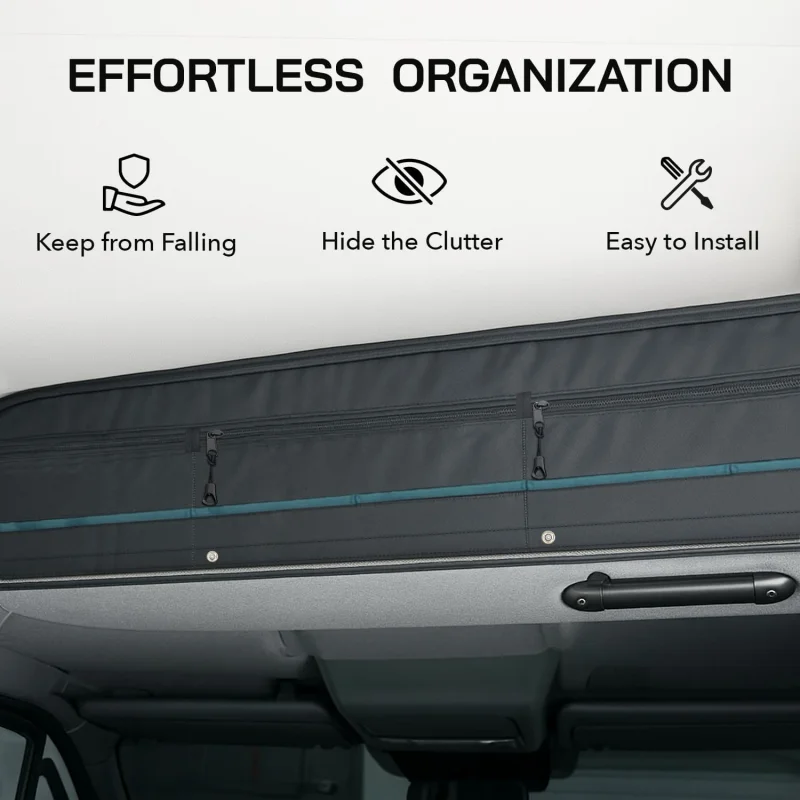 Headliner Shelf Cover Hide Clutter Secure Extra Storage Van Camper Accessory For Mercedes‑Benz Sprinter High Roof 2007‑2026