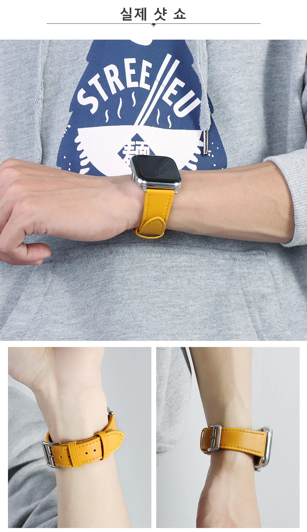 Lederarmband für Apple Watch 44mm 45mm 49mm 46mm 38mm 40mm 41 42mm Business-Armband iWatch Series Ultra 11 10 9 8 7 6 SE – Detail 4
