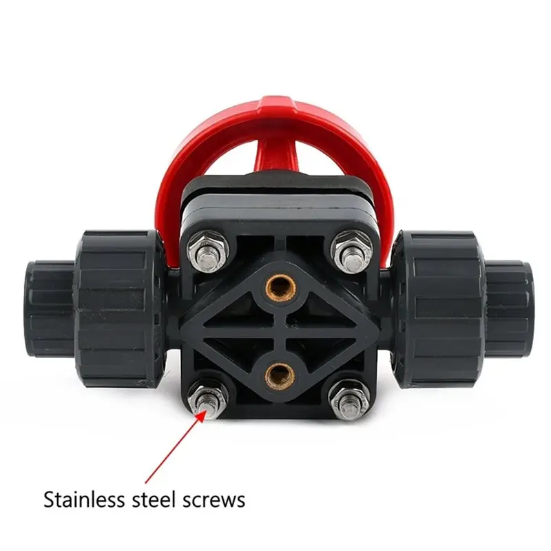 A74E-Double-Union UPVC Diaphragm Valve DN 15- 50 For Aquarium And Garden Irrigation Systems