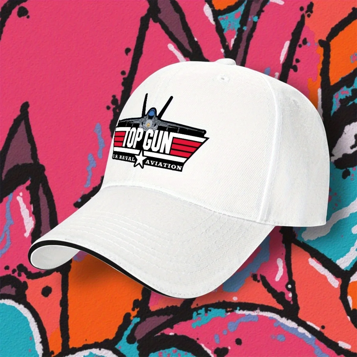 Woven fabric.Top Gun Maverick Movie-Inspired Trucker Hat - Maverick & Top Gun Aviation Graphics, Breathable Polyester