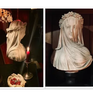 Abstrak Patung Dada Gadis Terselubung Patung Dewi Retro Antik Kerajinan Patung Resin Misterius Putih Estetika Rumah 12 patung mr darcy penjualan terbaik - №