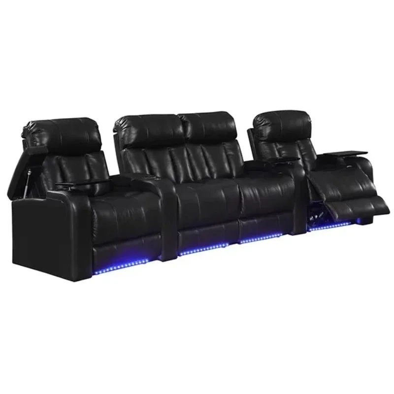 Leather electric private theater recliner home theater sofa