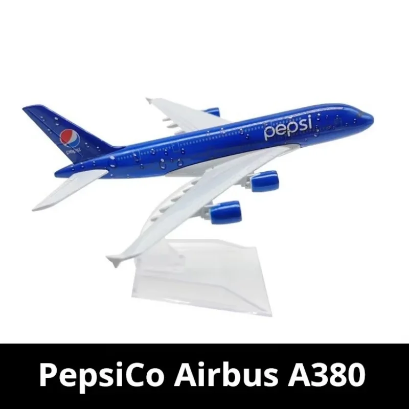 

1:400 Scale Metal Airplane Replica 16cm Pepsi Air A380 Airbus Airplane Die-Cast Model Boy Airplane Collectible Gift