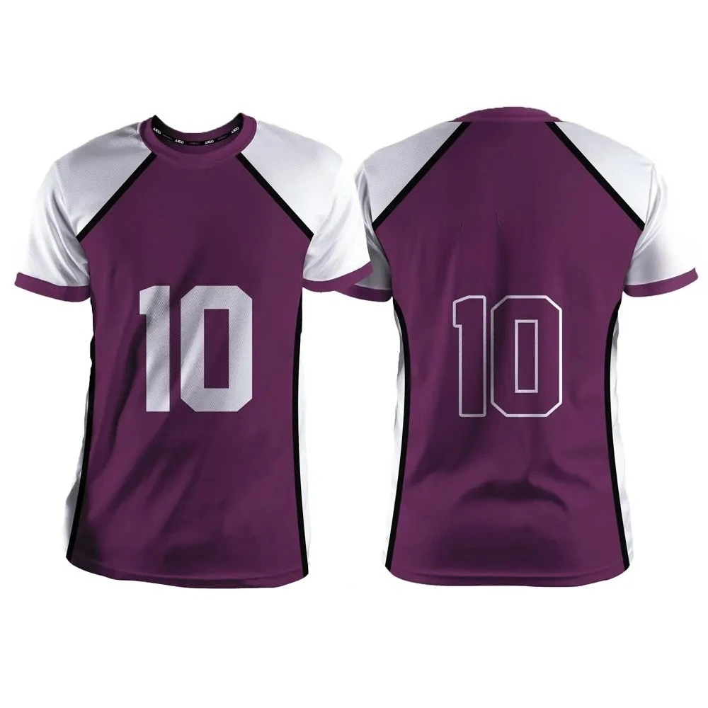 

Summer Purple Cartoon Anime Cosplay Men's Short Sleeved Children's Neutral T-shirt Fashion 3D Printed Clothing