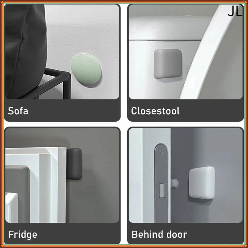 1/5pcs Door Stopper Handle Bumpers Silicone Self Adhesive Mute Anti-Shock Protection Porte Pad Home Decoration Wall Protection