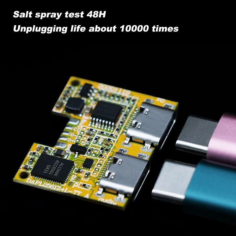 Топ предложения двойной тип C цифровой аудио адаптер модуль ALC5686LED прослушивание песен и зарядка 2 в 1 цифровая плата декодирования звука