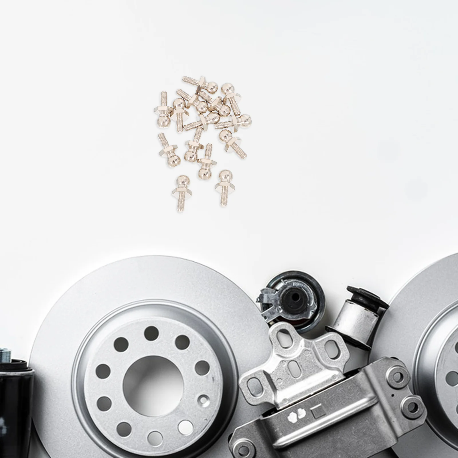 

14Pcs Rc Tie Rod Set Steel Ball Ends Durable Steering Assembly Quick Replacement Racing Parts for Indoor Outdoor Tracks