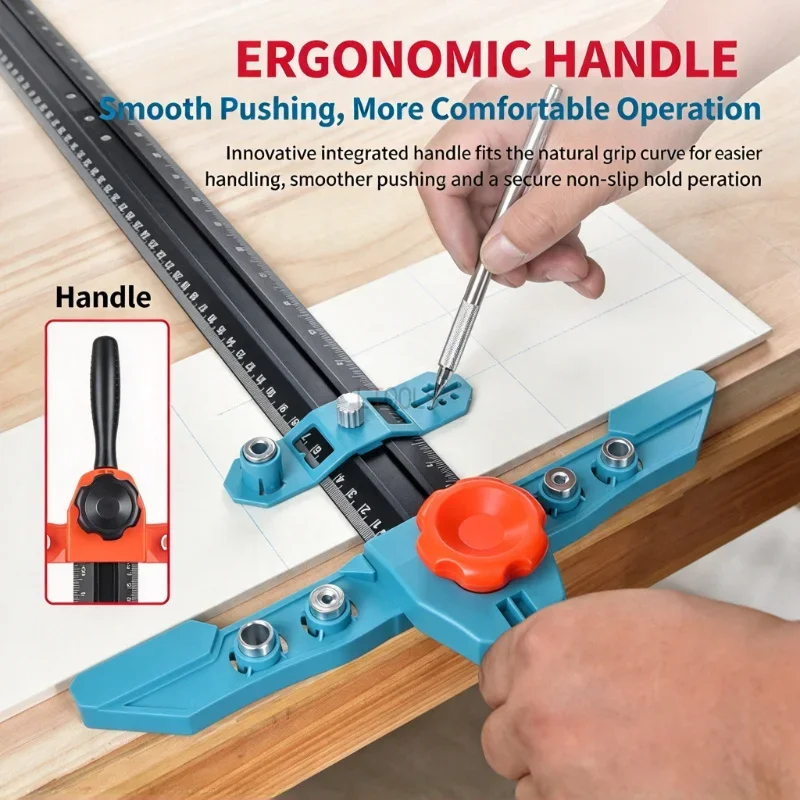 54.6/95cm Adjustable Drilling Positioning Ruler Combination Angle Ruler Alloy T-Shaped Ruler Cabinet Jig Drawer Installation