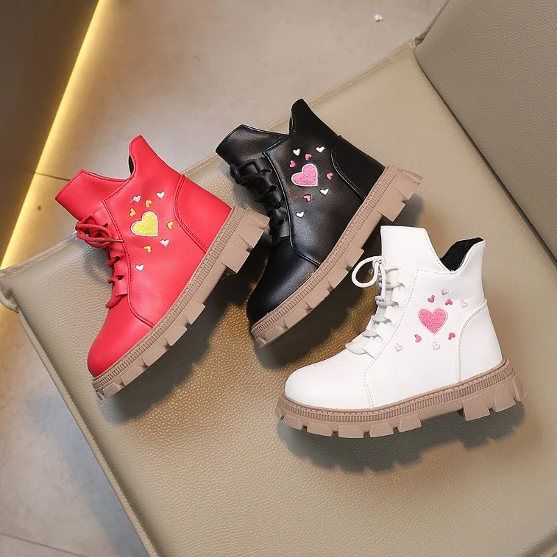 British Style Kid's Fashionable Short Boot for Spring and Autumn 2026 New Versatile Leather Boot for Small Medium-sized Children