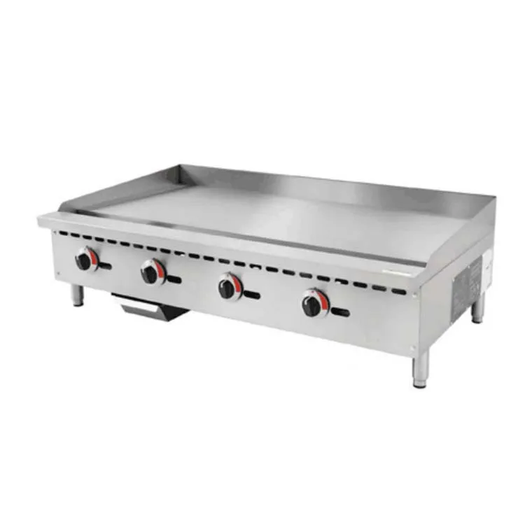 

For 48" Griddle Grill Equipment Countertop Gas Flat Top Griddle Commercial Tabletop Stainless Steel