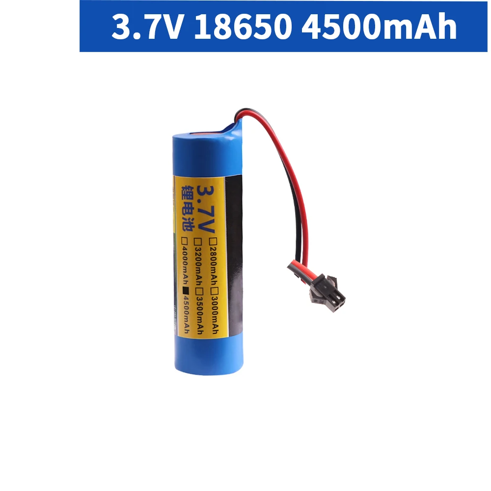 3.7V 4500mah 18650 Rechargeable Battery SM/XH2.54 PLUG For Rc Toys Helicopter Airplanes Car Boat Tank Gun Truck Lithium Battery