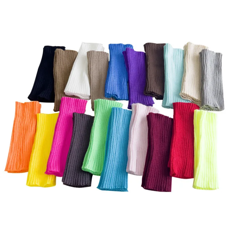 Autumn Solid Color Leg Warmers Middle Tube Socks Knitted Y2K Lolita Style Mid-Calf Socks for Children Girl