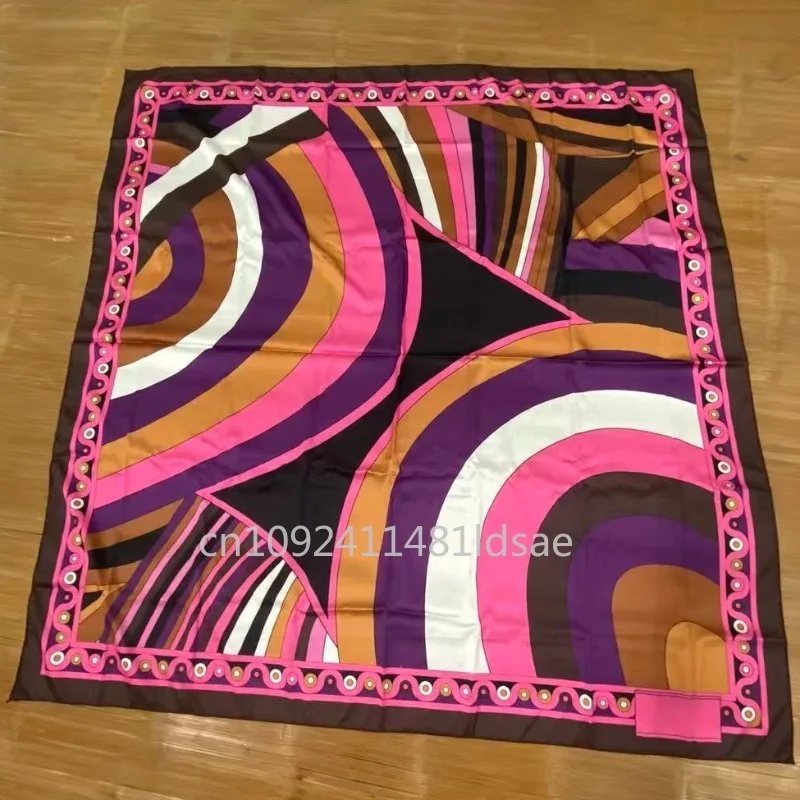 

Модный брендовый женский шелковый шарф, новый дизайнерский брендовый женский квадратный шарф