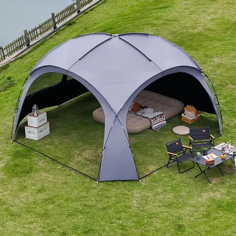 Waterproof Single Layer Folding Awning Sunscreen Dome Canopy Tent Multi-Use Outdoor Camping Equipment for Glamping
