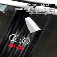 B-Pillar Center Column PET Decals Emblem Stickers Car Accessories For Audi C7 C6 C5 B5 B6 B7 B8 B9 D3 Q3 Q5 Q7 TT A1 A3 A4 A5 A6