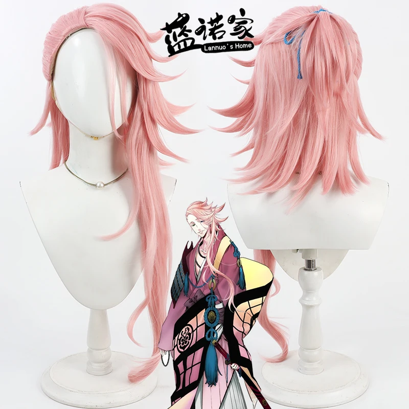 Игра Touken Ranbu Online Souza Samonji, парик для косплея, реквизит для Хэллоуина, синтетические волосы, термостойкое волокно + шапочка для парика