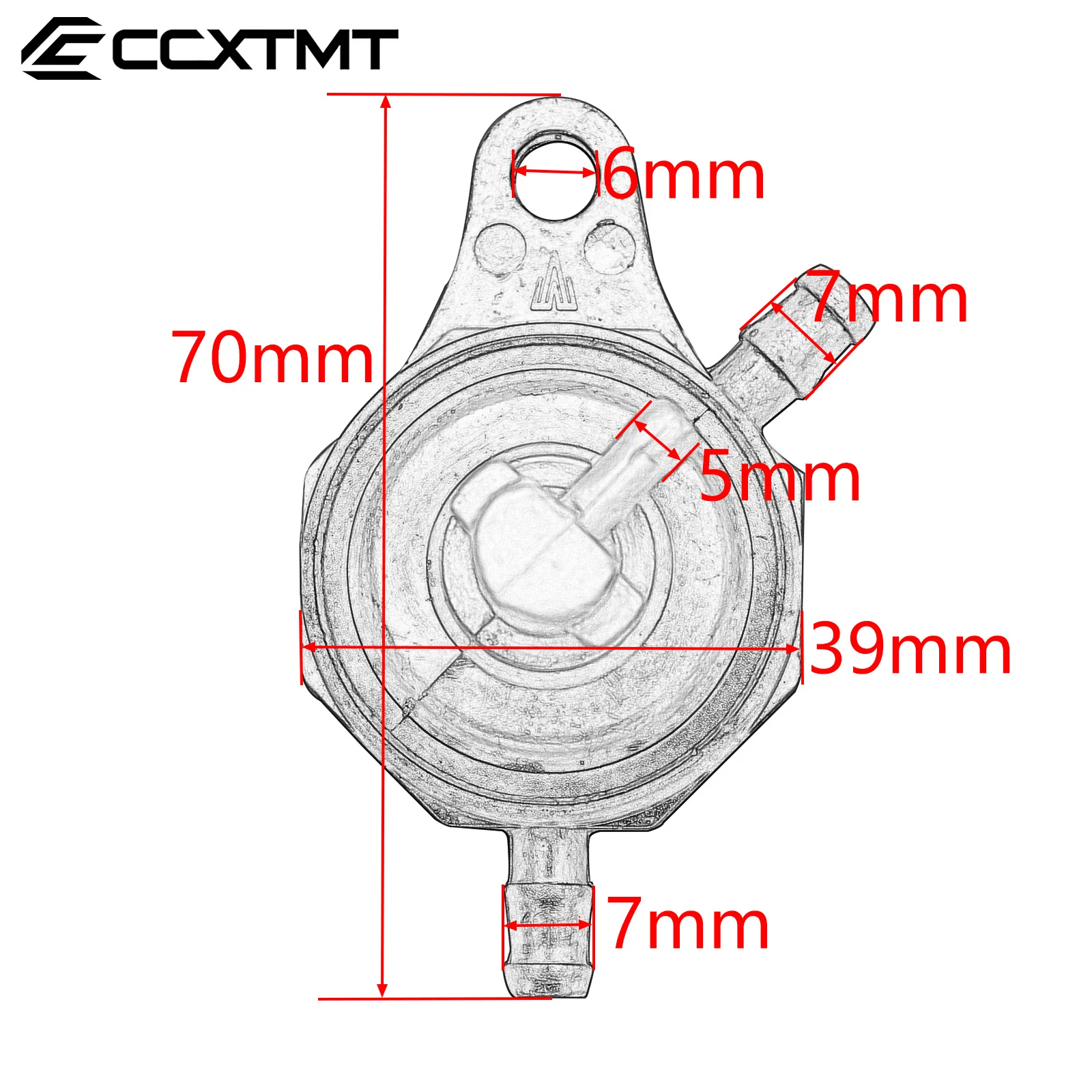 3 Way Fuel Valve Vacuum Fuel Petcock Motocycle Fuel Valve Scooter Fuel Cock For Jonway Kazuma GY6 Engine 50cc 125cc 150 cc ATV
