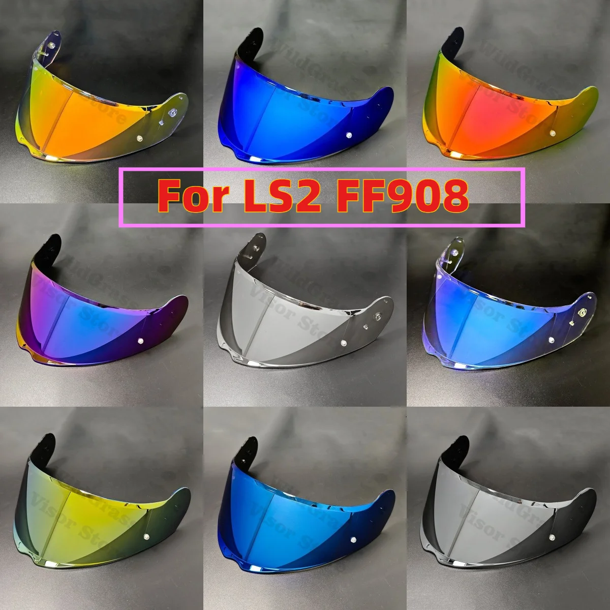 Helmet Replacement Visor Lens Shield for LS2 FF908 Strobe II Motorcycle Helmet, Anti‑UV Windshield Face Shield Moto Accessories