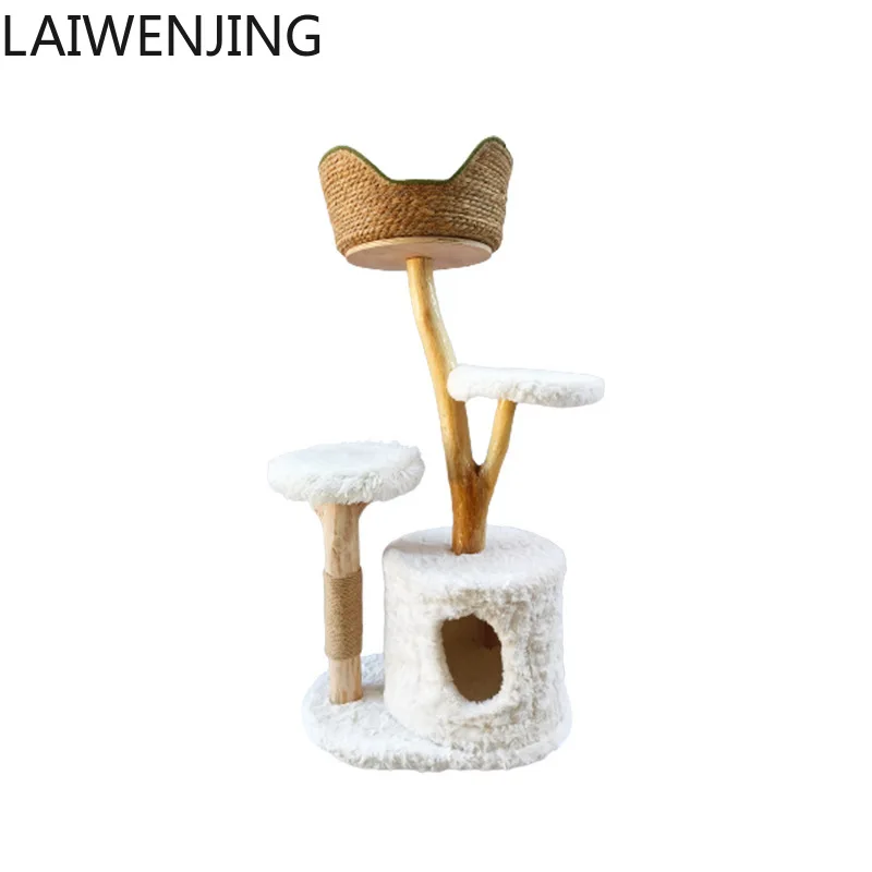 HLZ Export Cat Climbing Frame Fork Tree Branch Tree Cat Jumping Platform Deadwood Vine Woven Detachable Cat Villa