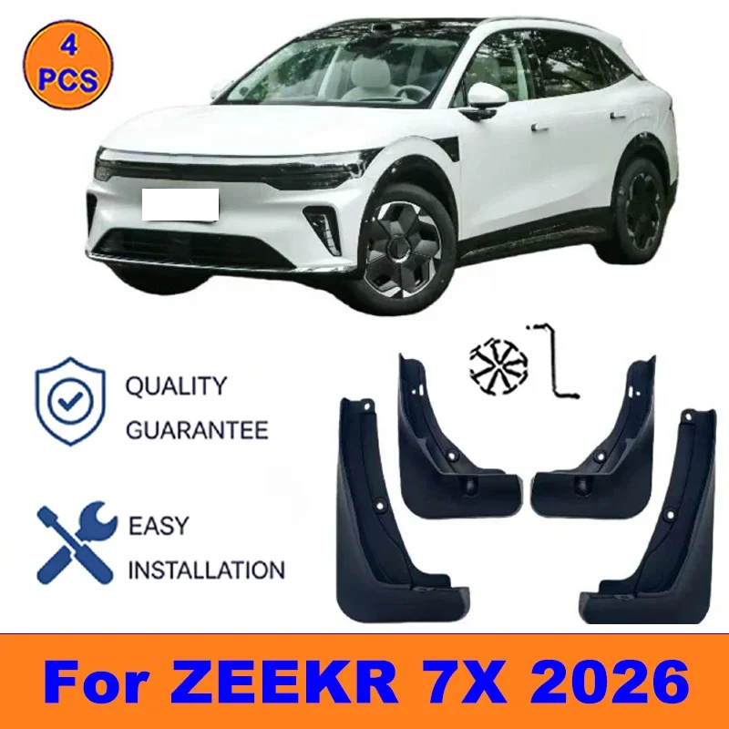 

4Pcs Mud Flaps For ZEEKR 7X 2026- Splash Guards Front&Rear Wheel Fender Mudguards Car Exterior Protection Accessories