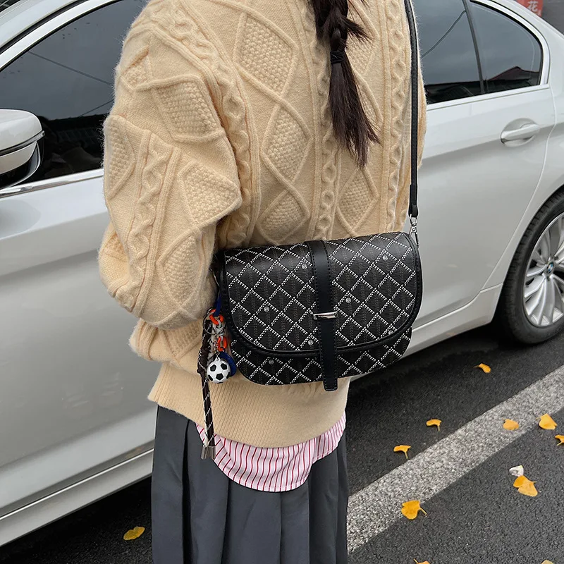 

2025 Unisex Saddle Bag, Unisex Underarm Messenger Bag, Vintage Crossbody Purse for Women & Men, Casual Shoulder Bag