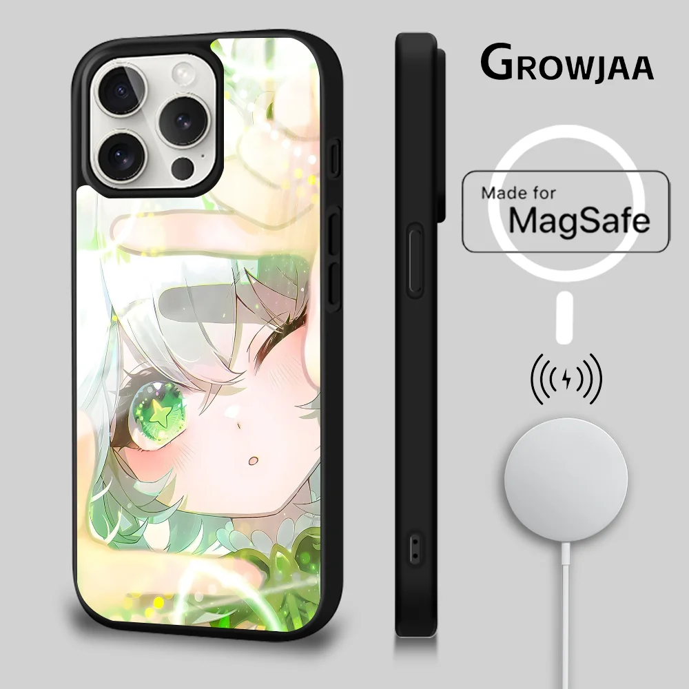 Anime Oshi no Ko Hoshino Ai Phone Case For iPhone 16 15 14 13 12 11 Pro Max Plus Mini Magsafe Mirror Wireless Magnetic Cover