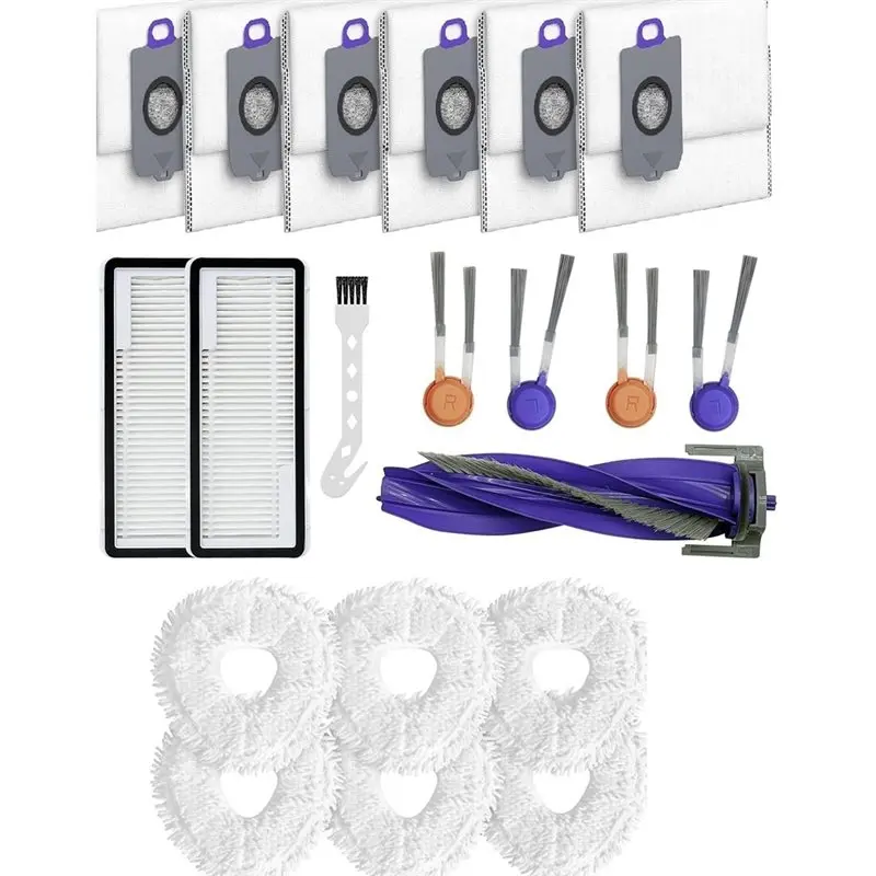 ABWM-Accessories 20 PCS For Narwal Freo Z10/Freo Z10 Ultra- 1 Tangle-Free Silent Roller Brush, 2 HEPA Dustbin Filters