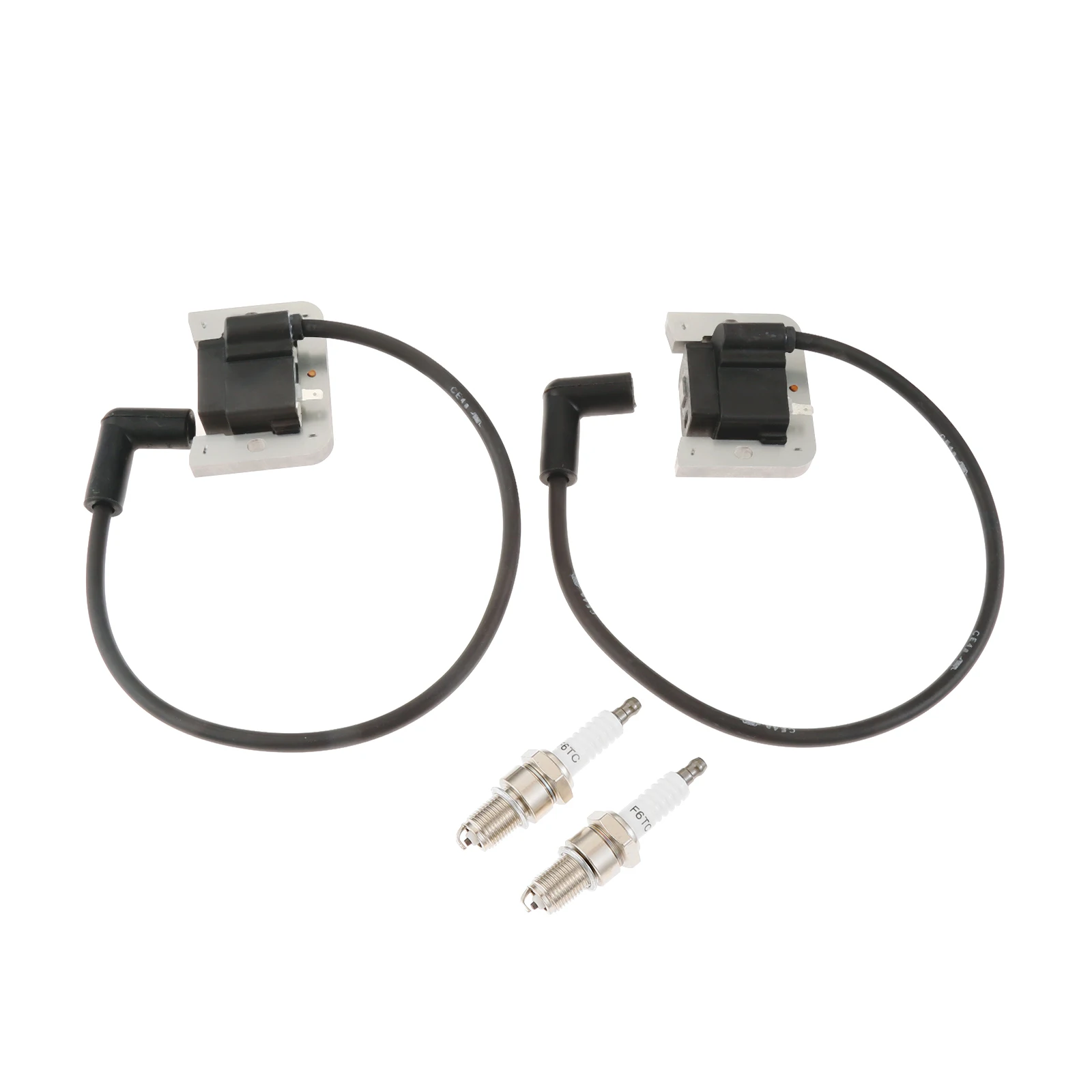 2pcs 24 584 45-S Ignition Coil with 2pcs  Spark Plug Fit for Kohler CH18 CH20 CH22 CH23 CH25 CV18 CV19 CV20 Replaces 24-584-01S