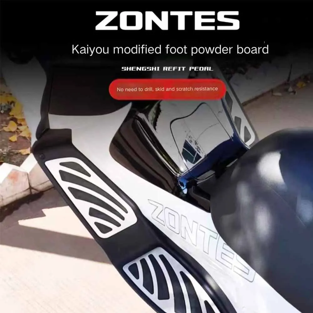 For ZONTES 150M 150 M Motorcycle stainless steel pedal metal wire drawing anti-slip and wear-resistant foot pad