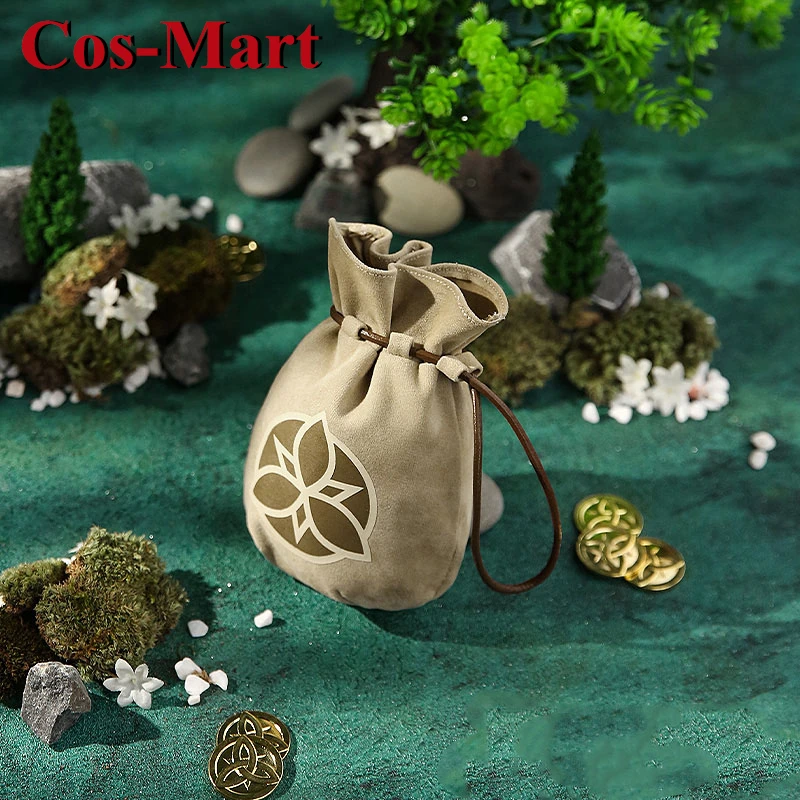 

Cos-Mart Game Genshin Impact Tartaglia Zhongli Mora Money Bag Cosplay Purse Accessorie Morra Coins Role Play Accessories