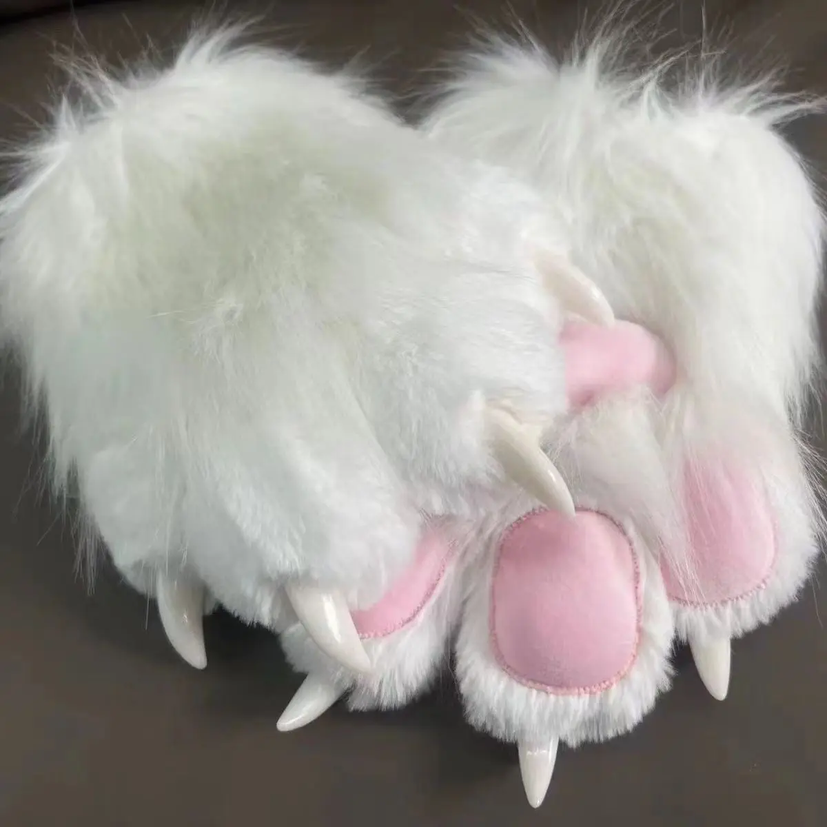 Accesorio Kig Fursuit Kigurumi, garras de animales peludos, guantes para uñas, disfraz de Cosplay, accesorios de Cosplay de pata de Animal peluda, regalo para niños