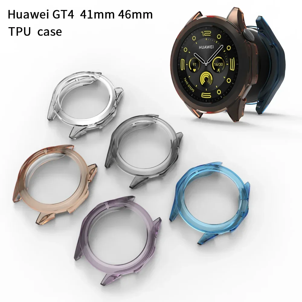 

Мягкий защитный чехол для Huawei Watch GT4 41 мм, защитный бампер из ТПУ с полным покрытием для Huawei Watch GT 4, аксессуары для корпуса