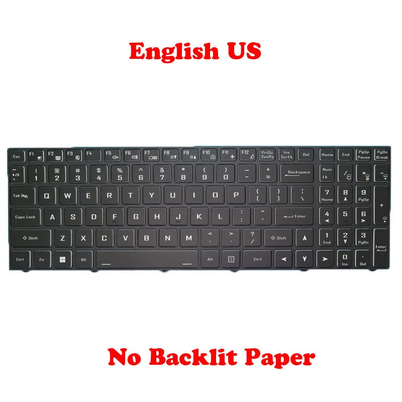 Laptop No Backlit US UK JP GR RU Keyboard For Gigabyte Gaming G5(For Intel 12th Gen) G5 GE KE ME G7(For Intel 12th Gen) G7 KE ME