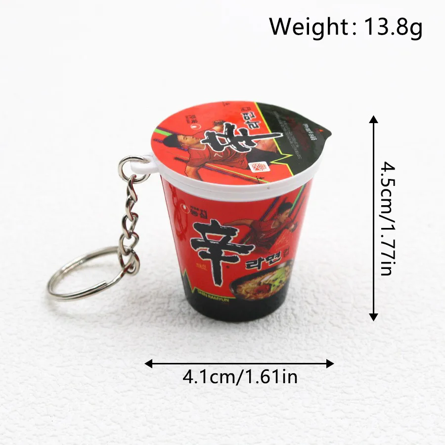 جديد محاكاة الغذاء قلادة مفتاح سلسلة لطيف موضة مطهو ببطء لحوم البقر الصينية كوب المعكرونة بودنغ المفاتيح هدية مجوهرات حلقة رئيسية #4