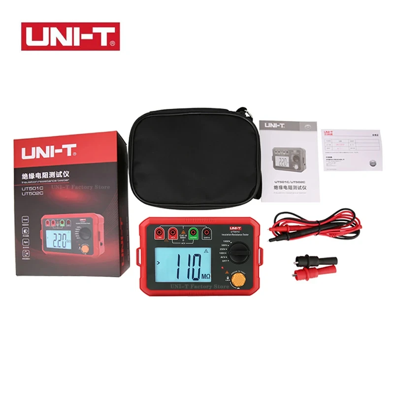 プロのデジタルオーム計,絶縁抵抗テスター,オーム測定,UNI-T-UT501