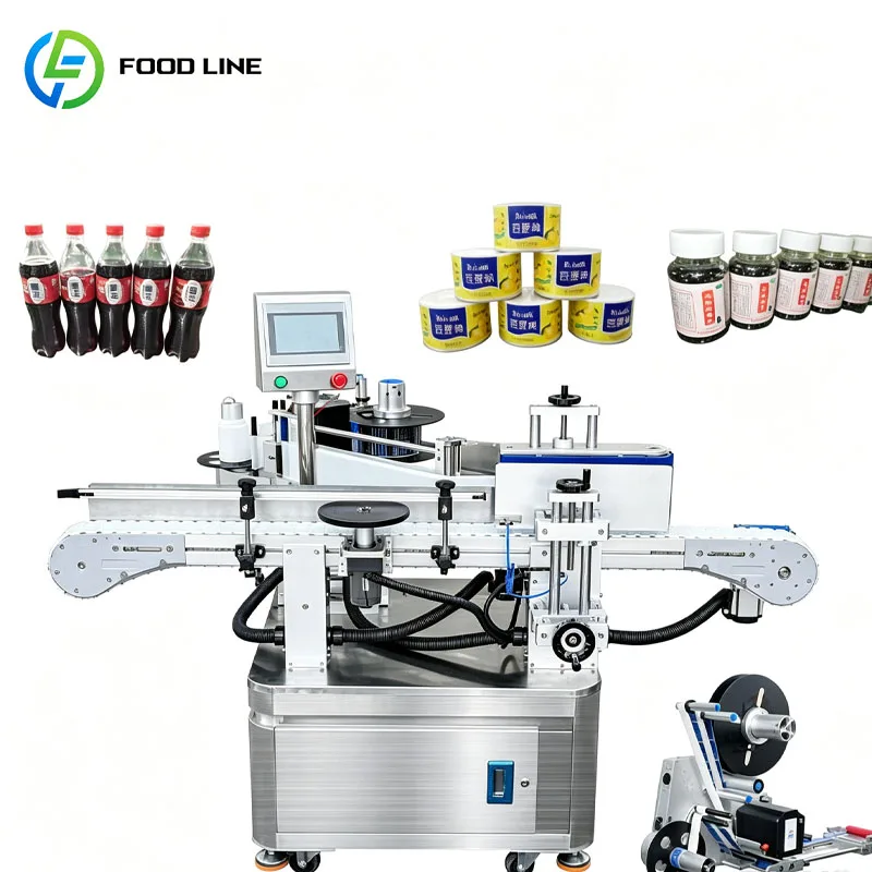 Bottle Neck Labeling Machine Automatic Sticker Applicator For Beverage Bottle Packaging Production Customized