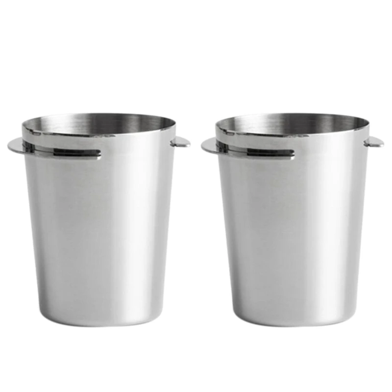 

Promotion! 2X Stainless Steel Dosing Cup Coffee Sniffing Mug Powder Feeder (54Mm Silver)