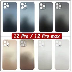 Big Hole NEW Replacement Battery Cover Rear Door Glass Back Housing Case Parts For iPhone 12 Pro / 12 Pro Max With Adhesive