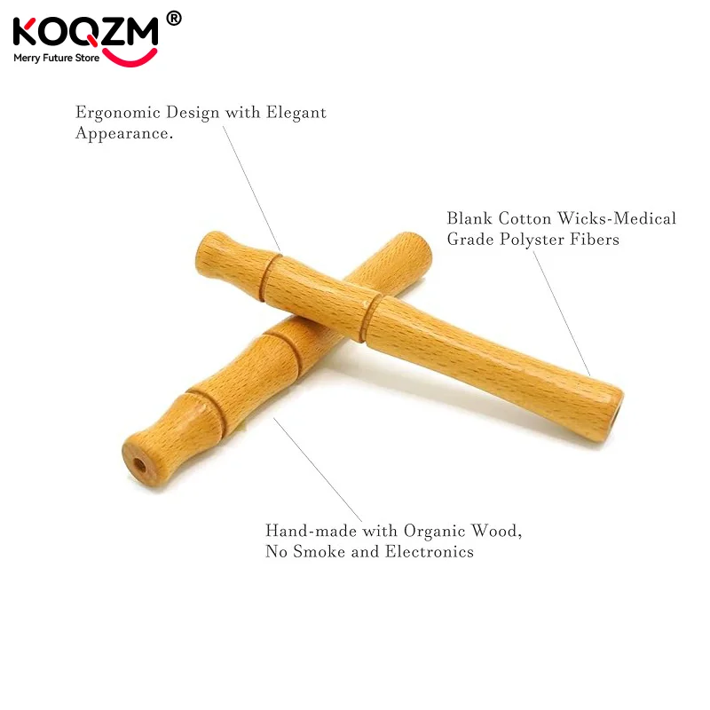Smokeless Inhaler Quit Stick Aromatherapy Inhaler For Essential Oil, Quit Smoking Inhaler Stick Wooden Personal Diffuser view 3
