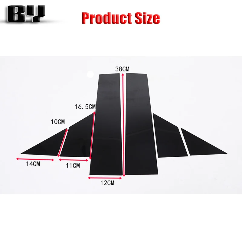 B أعمدة ملصق لشركة فيات 500 2008-2023 أبارث 595 695 2012-2017 2018 2019 2020 2021 2022 2023 قطعة أسود لامع